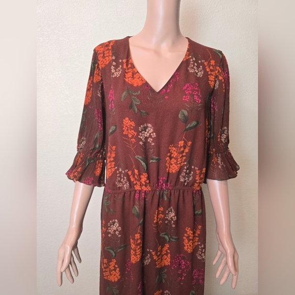 Gibson and Latimer Women’s Brown  Floral Maxi Dress Size XL - Picture 7 of 13